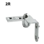 Cerniera Invisibile per porta filo modello 2R spessore 44mm DX-SX Acciaio Nichelato AGB